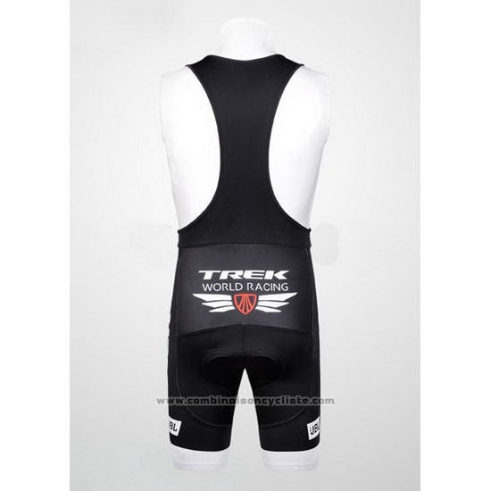 2012 Maillot Cyclisme Trek Blanc et Gris Manches Courtes et Cuissard